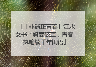 「非遗正青春」江永女书：斜菱破茧，青春执笔续千年闺语
