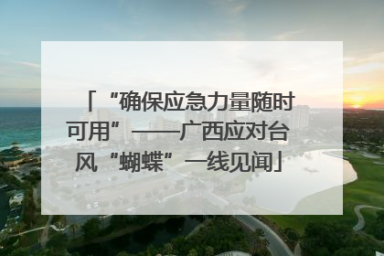 “确保应急力量随时可用”——广西应对台风“蝴蝶”一线见闻