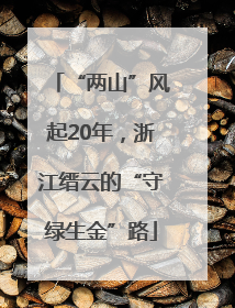 “两山”风起20年，浙江缙云的“守绿生金”路