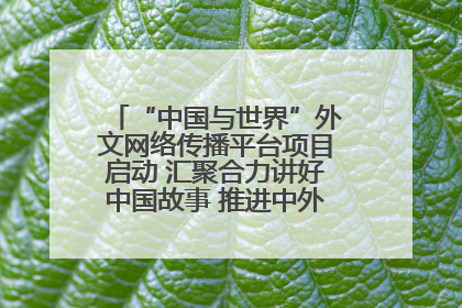 “中国与世界”外文网络传播平台项目启动 汇聚合力讲好中国故事 推进中外文明交流互鉴