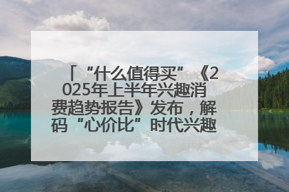 “什么值得买”《2025年上半年兴趣消费趋势报告》发布，解码“心价比”时代兴趣消费新范式