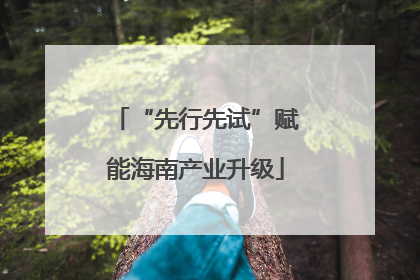 “先行先试”赋能海南产业升级