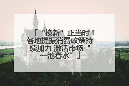 “换新”正当时！各地提振消费政策持续加力 激活市场“一池春水”