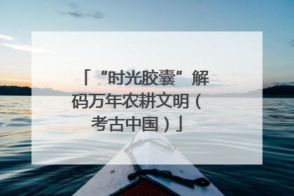 “时光胶囊”解码万年农耕文明（考古中国）