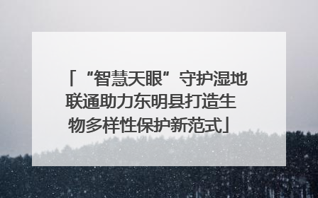 “智慧天眼”守护湿地 联通助力东明县打造生物多样性保护新范式