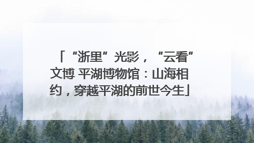 “浙里”光影，“云看”文博 平湖博物馆：山海相约，穿越平湖的前世今生