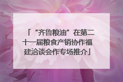 “齐鲁粮油”在第二十一届粮食产销协作福建洽谈会作专场推介