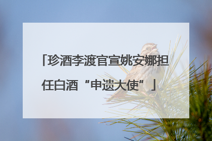 珍酒李渡官宣姚安娜担任白酒“申遗大使”