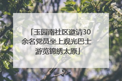玉园南社区邀请30余名党员坐上观光巴士 游览锦绣太原
