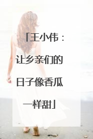 王小伟：让乡亲们的日子像香瓜一样甜