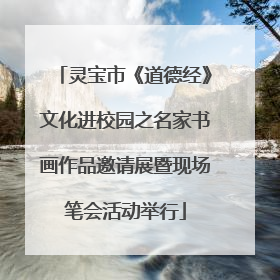 灵宝市《道德经》文化进校园之名家书画作品邀请展暨现场笔会活动举行