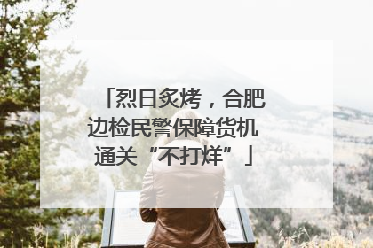 烈日炙烤，合肥边检民警保障货机通关“不打烊”