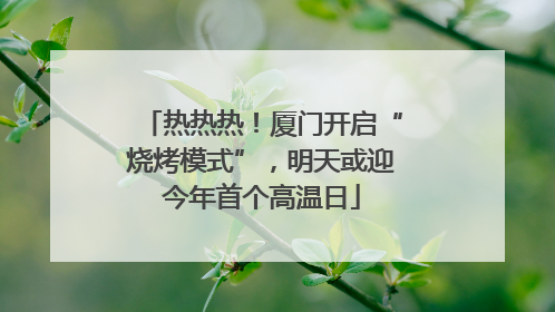 热热热！厦门开启“烧烤模式”，明天或迎今年首个高温日
