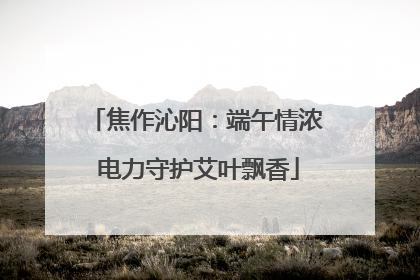 焦作沁阳：端午情浓 电力守护艾叶飘香