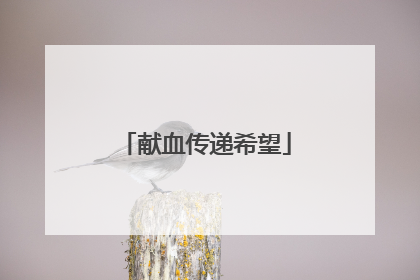 献血传递希望
