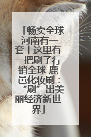 畅卖全球 河南有一套丨这里有一把刷子行销全球 鹿邑化妆刷：“刷”出美丽经济新世界