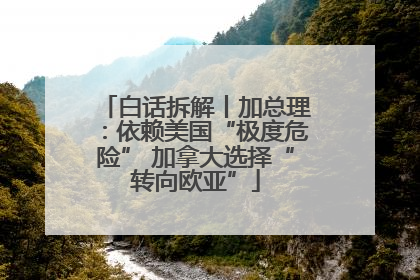 白话拆解丨加总理：依赖美国“极度危险” 加拿大选择“转向欧亚”