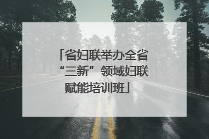 省妇联举办全省“三新”领域妇联赋能培训班