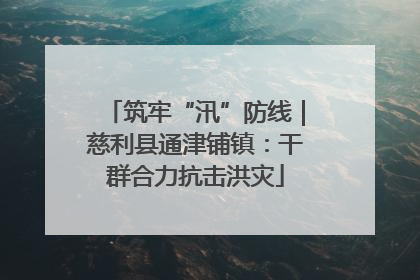 筑牢“汛”防线｜慈利县通津铺镇：干群合力抗击洪灾