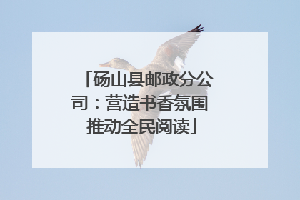 砀山县邮政分公司：营造书香氛围 推动全民阅读