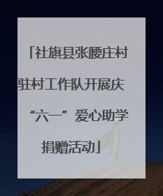 社旗县张腰庄村驻村工作队开展庆“六一”爱心助学捐赠活动