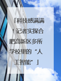 科技感满满！记者实探合肥高新区多所学校里的“人工智能”