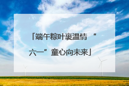 端午粽叶裹温情 “六一”童心向未来
