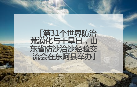 第31个世界防治荒漠化与干旱日，山东省防沙治沙经验交流会在东阿县举办