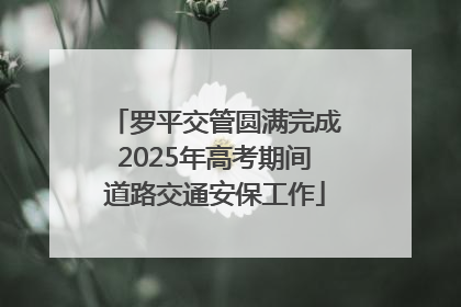罗平交管圆满完成2025年高考期间道路交通安保工作
