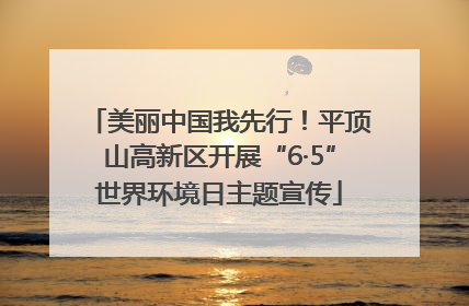 美丽中国我先行！平顶山高新区开展“6·5”世界环境日主题宣传