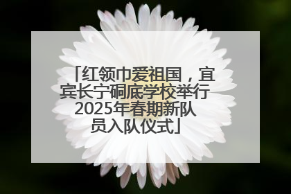 红领巾爱祖国，宜宾长宁硐底学校举行2025年春期新队员入队仪式