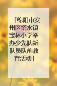 绵阳市安州区塔水镇宝林小学举办少先队新队员队前教育活动