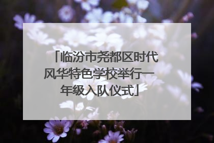 临汾市尧都区时代风华特色学校举行一年级入队仪式