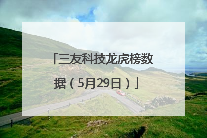 三友科技龙虎榜数据（5月29日）
