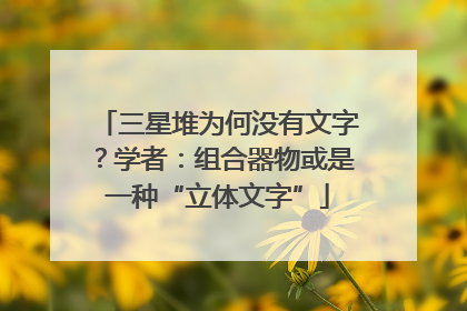 三星堆为何没有文字？学者：组合器物或是一种“立体文字”