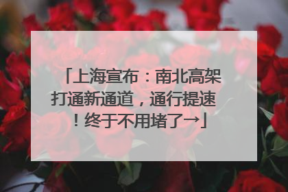 上海宣布：南北高架打通新通道，通行提速！终于不用堵了→