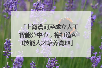 上海漕河泾成立人工智能分中心，将打造AI技能人才培养高地