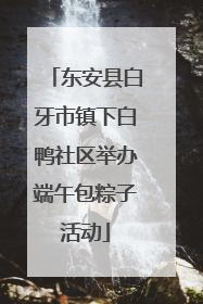 东安县白牙市镇下白鸭社区举办端午包粽子活动