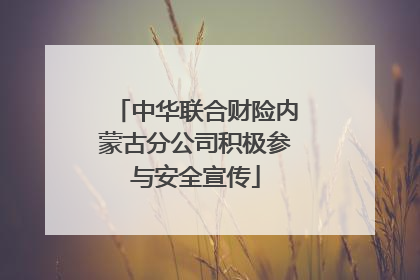 中华联合财险内蒙古分公司积极参与安全宣传
