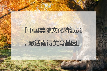 中国美院文化特派员，激活南浔美育基因