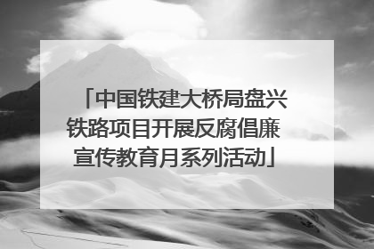 中国铁建大桥局盘兴铁路项目开展反腐倡廉宣传教育月系列活动