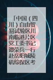 中国（四川）自由贸易试验区川南临港片区党工委书记谭荣兵一行赴岳阳城陵矶综保区考察