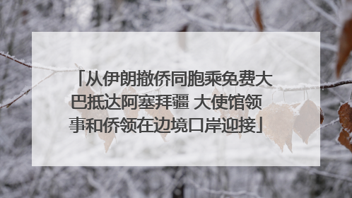 从伊朗撤侨同胞乘免费大巴抵达阿塞拜疆 大使馆领事和侨领在边境口岸迎接