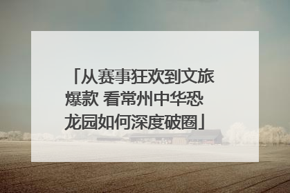 从赛事狂欢到文旅爆款 看常州中华恐龙园如何深度破圈