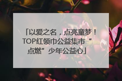 以爱之名，点亮童梦！TOP红领巾公益集市“点燃”少年公益心