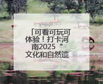 可看可玩可体验！打卡河南2025“文化和自然遗产日”活动
