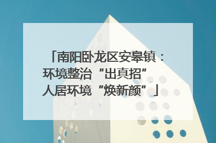 南阳卧龙区安皋镇：环境整治“出真招” 人居环境“焕新颜”