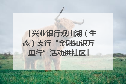 兴业银行观山湖（生态）支行“金融知识万里行”活动进社区