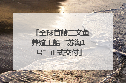 全球首艘三文鱼养殖工船“苏海1号”正式交付