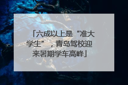 六成以上是“准大学生”，青岛驾校迎来暑期学车高峰